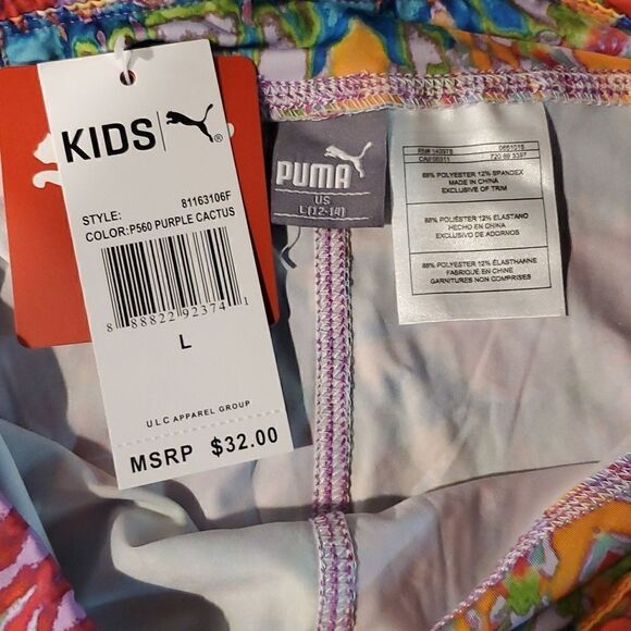 Girl's Puma multi colored cropped leggings NWT - Picture 8 of 8